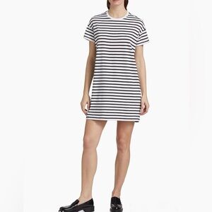 ATM Stripe Cotton T-Shirt Dress